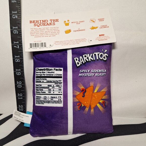NWT Bark BarkBox Beg -n- Bag Theme with 2 toys and 3 treats - Medium Dogs - Picture 7 of 15